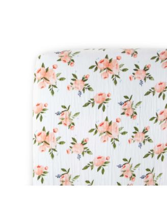 Unisex Cotton Muslin Crib Sheet - Baby