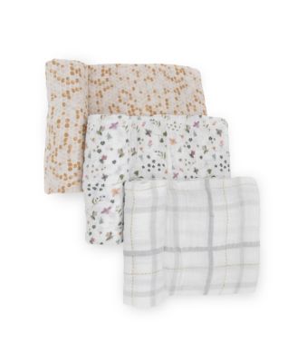 Unisex Cotton Muslin Swaddle 3 Pack - Baby