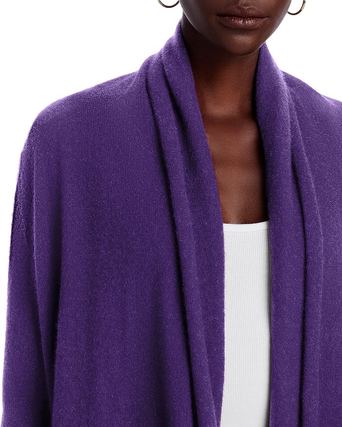 C By Bloomingdale's Cashmere Open-front Cardigan - Exclusive In Blackberry