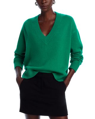 AQUA - Cashmere Drop Shoulder V Neck Sweater - Exclusive