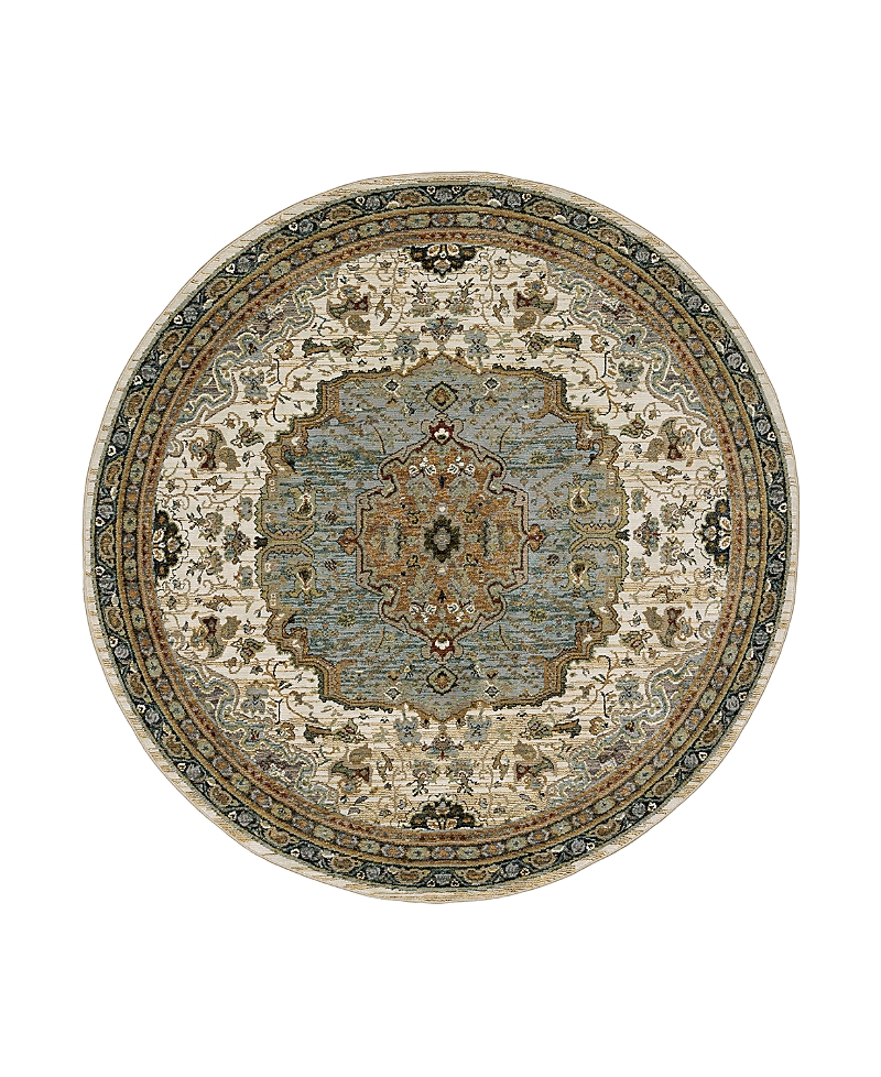 Oriental Weavers Andorra 2451b Round Area Rug, 7'10 X 7'10 In Ivory