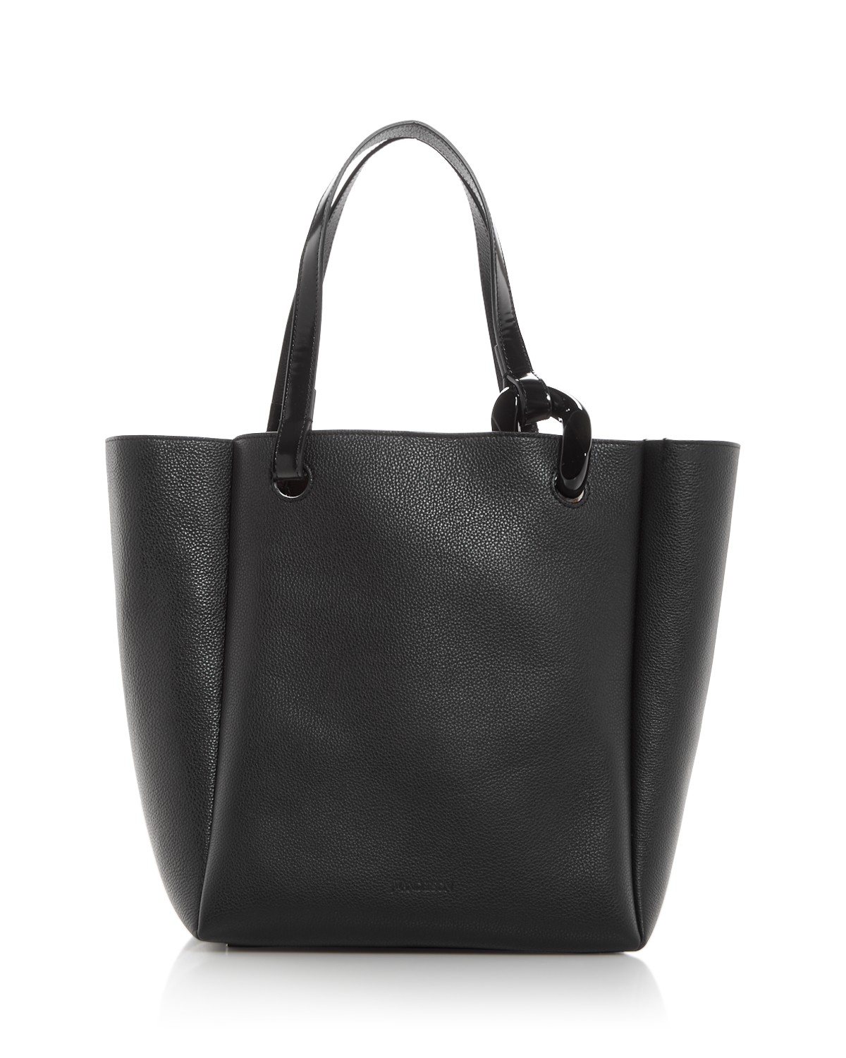 Jw Anderson Corner Chain Leather Tote in Black