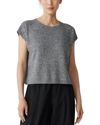 Eileen Fisher Crewneck Cap Sleeve Tee