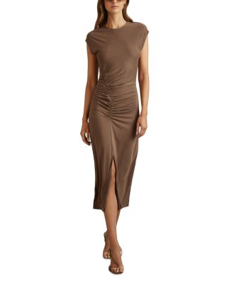 REISS - Lenara Cap Sleeve Jersey Dress