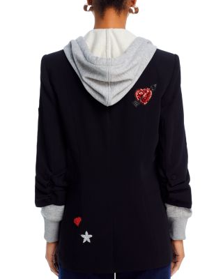 Cinq à Sept Nebula Embroidered Hoodie Layered Blazer | Bloomingdale's