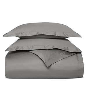 Boll & Branch Signature Organic Cotton Hemmed Duvet Set, King/california King In Stone