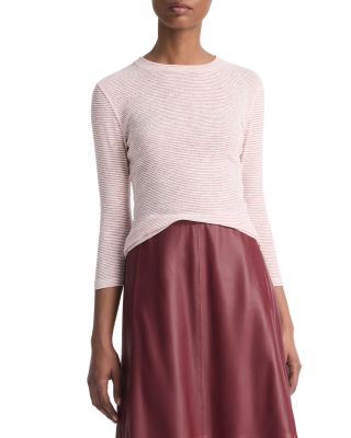 Vince - Micro Stripe Crewneck Top
