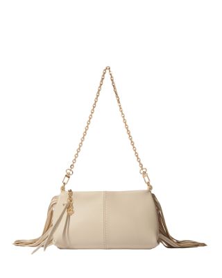 Maje Miss M Fringed Leather Clutch