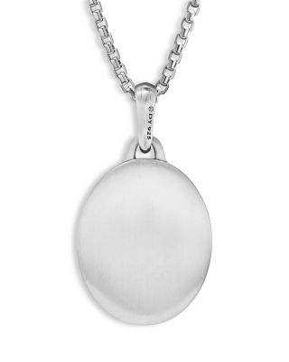 Men's Sterling Silver Amulets Diamond Mary Medallion