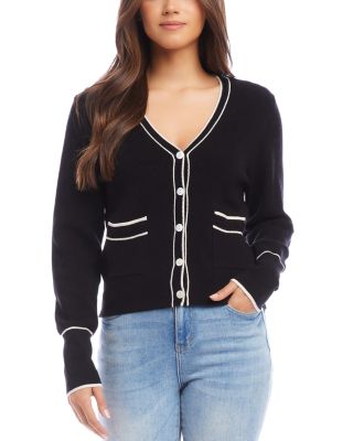 Karen Kane - Contrast Trim Cardigan