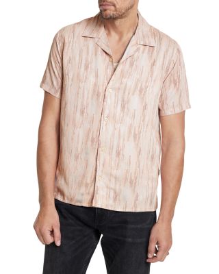 John Varvatos - Dan Abstract Print Regular Fit Button Down Camp Shirt