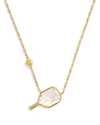 Kendra Scott Mother Of Pearl Pickleball Adjustable Pendant Necklace 19 Bloomingdale s