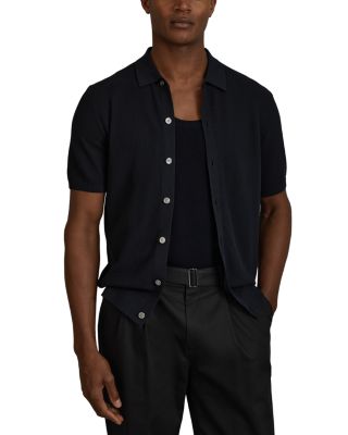 Reiss Bravo Textured Button Front Shirt