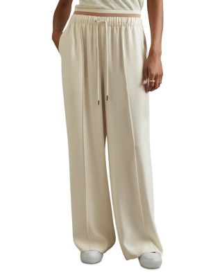 Reiss Fleur Drawstring Wide Leg Pants