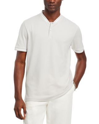 Theory Berk Pima Cotton Stretch Function Pique Tipped Regular Fit Polo Shirt