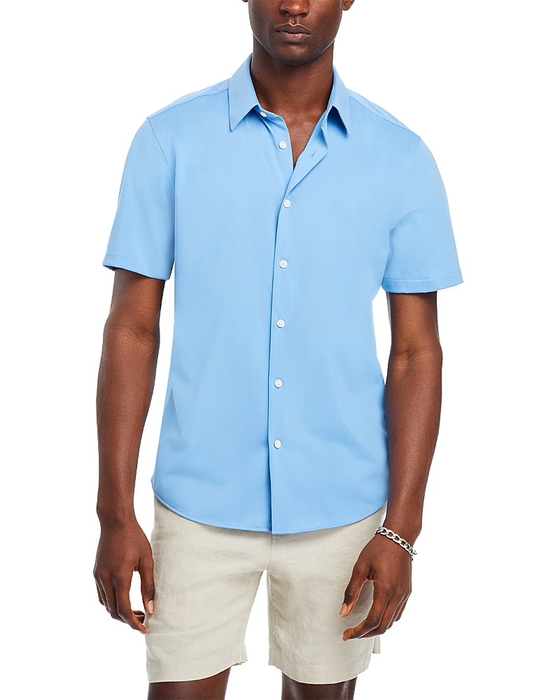 Theory Irving Short-Sleeve Shirt in Structure Knit