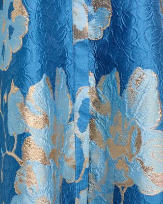 Metallic Jacquard Shirtwaist Gown