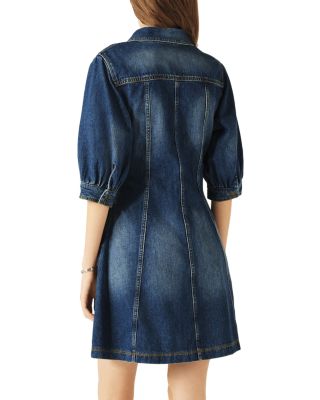 ba&sh denim dress ba&sh Vayea Ruffle Sleeve Denim Midi Dress