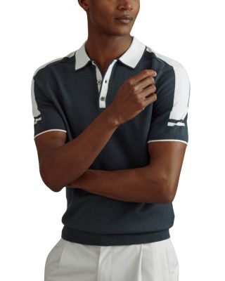 Reiss Brunswick Color Block Polo Sweater
