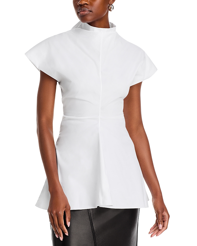 Rosetta Getty Fit & Flare Top In White