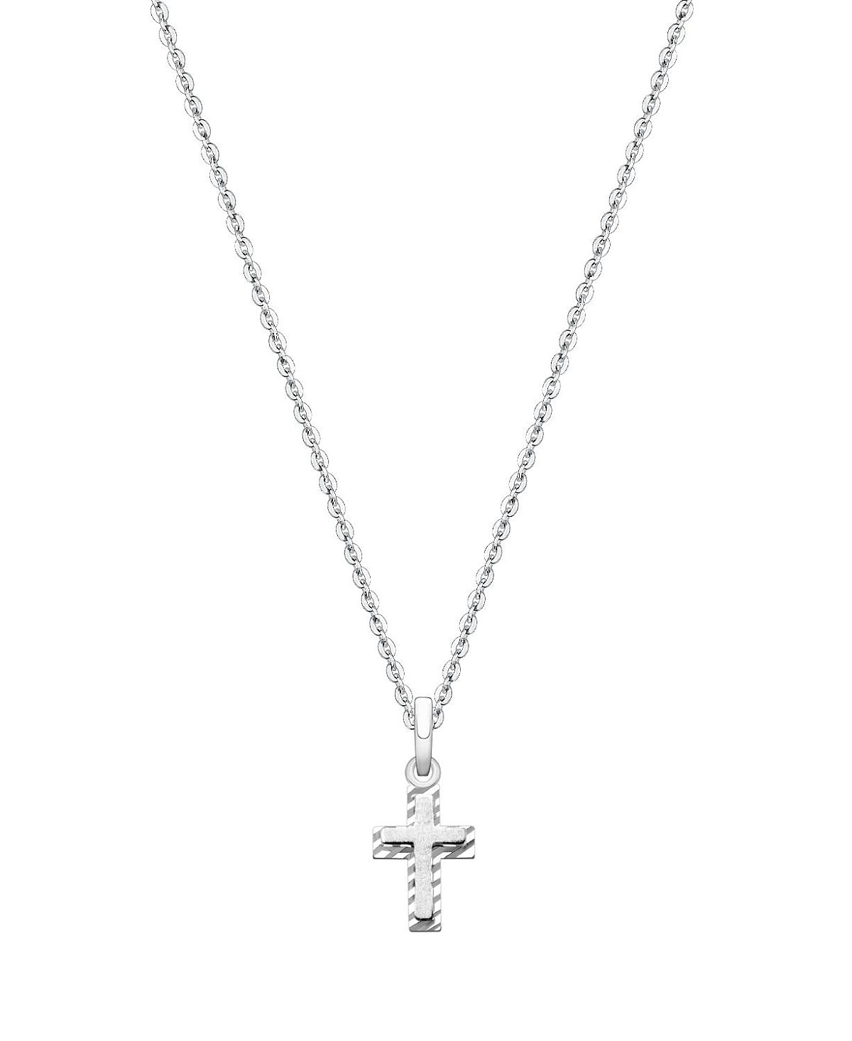 Tiny Blessings Children's 14K Gold Beautifully Beveled Cross 12-14" Necklace