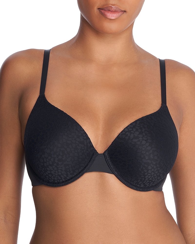 Natori Comfort Evolution Memory Foam Lace Bra In Black
