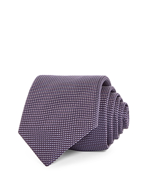Hugo Boss Repp Stripe Silk Classic Tie In Brown