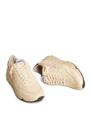 Women's Lace Up Leather Running Sneakers