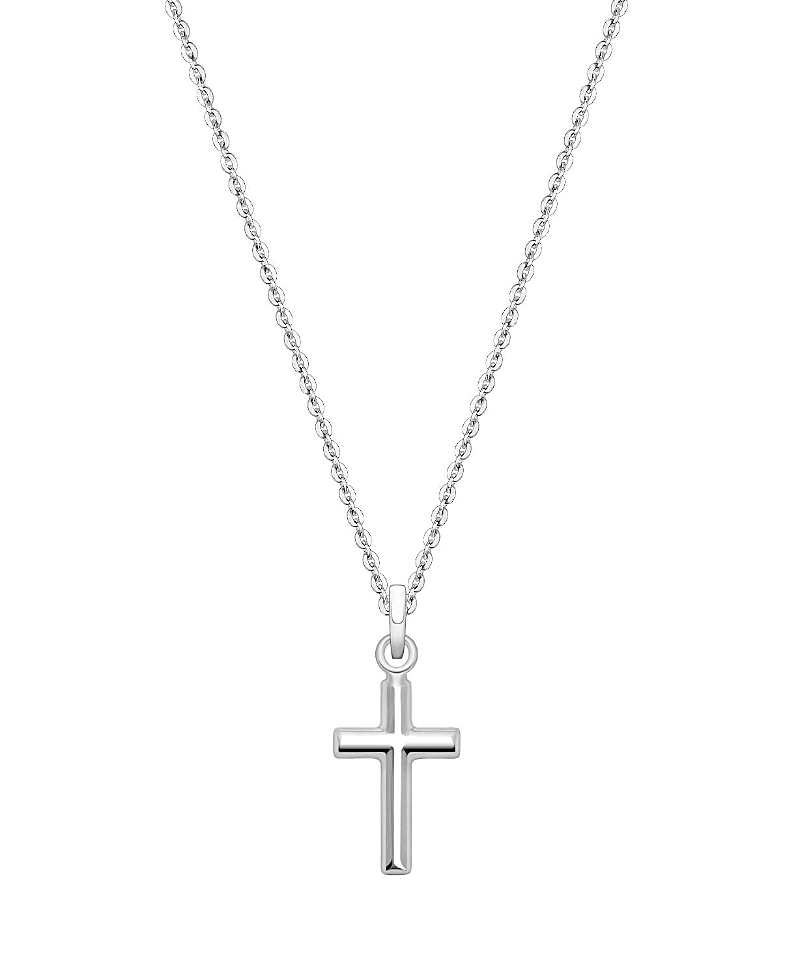 Tiny Blessings Children's 14k Gold Everlasting Faith Cross 12-14 Necklace In K White Gold