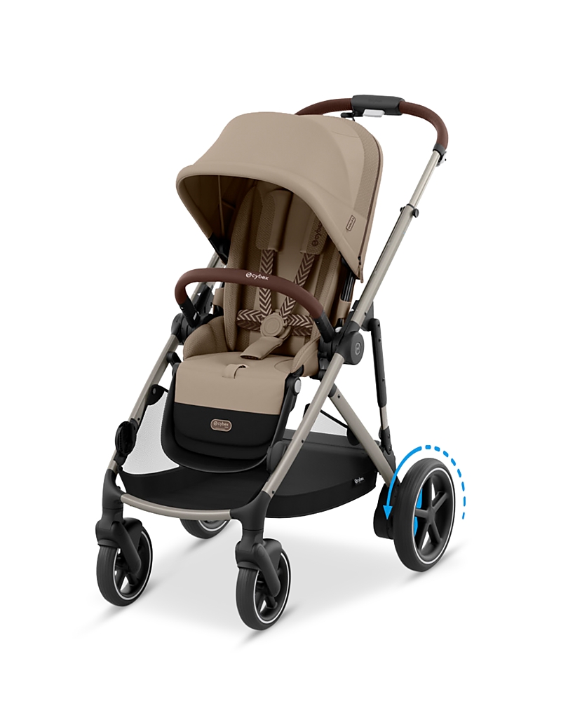 Cybex E Gazelle S Electronic Assist Stroller In Taupe Frame With Almond Beige Seat