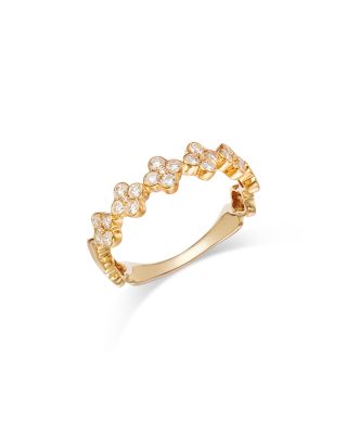 Bloomingdale's Fine Collection - Diamond Clover Band in 14K Yellow Gold, 0.44 tcw