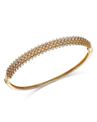 Bloomingdale's Fine Collection - Diamond Cluster Bangle Bracelet in 14K Yellow Gold, 1.63 ct. t.w.