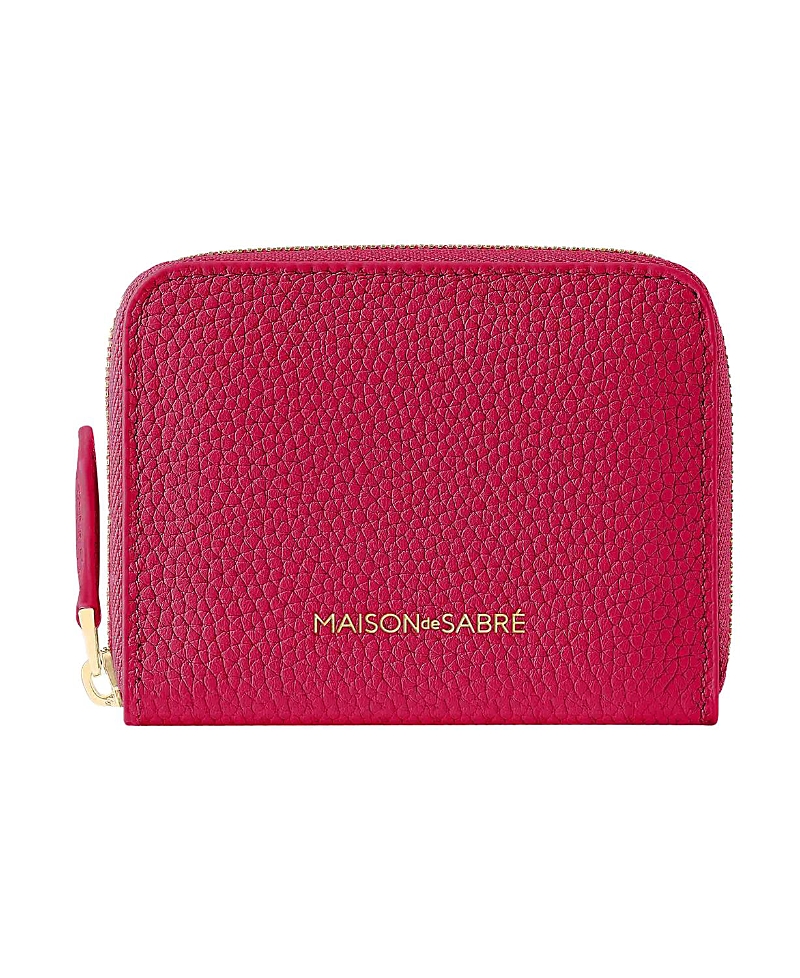 Maison De Sabre Maison De Sabré Small Leather Zipped Wallet In Shibuya Fuchsia