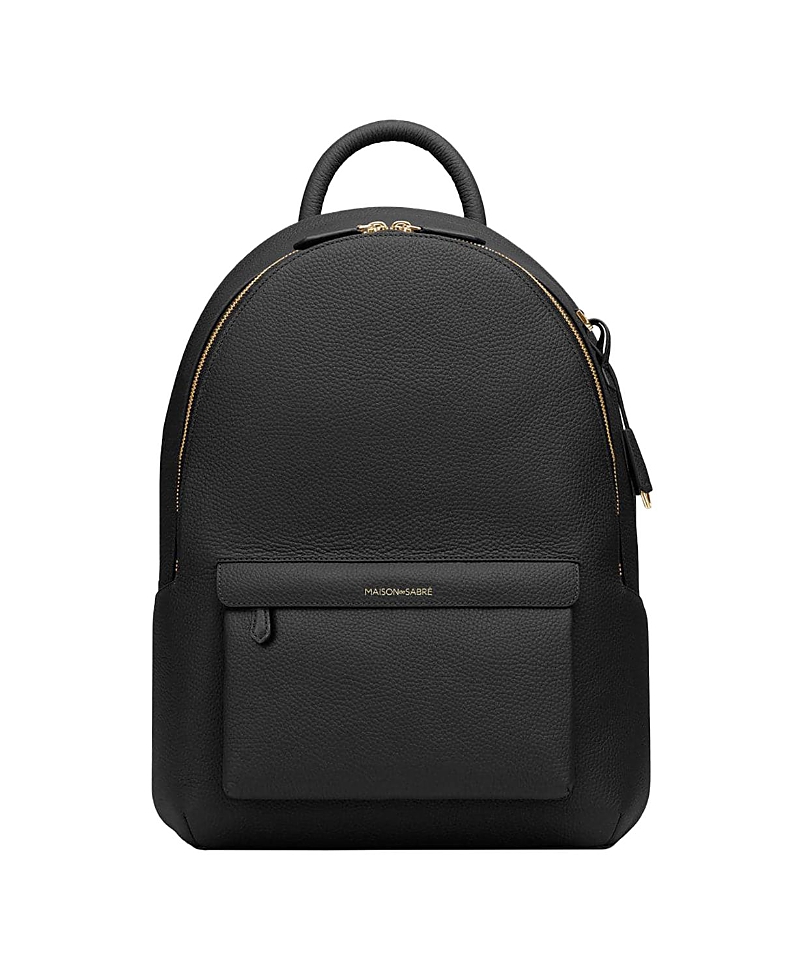 Maison De Sabre Maison De Sabré Leather Backpack In Black Caviar