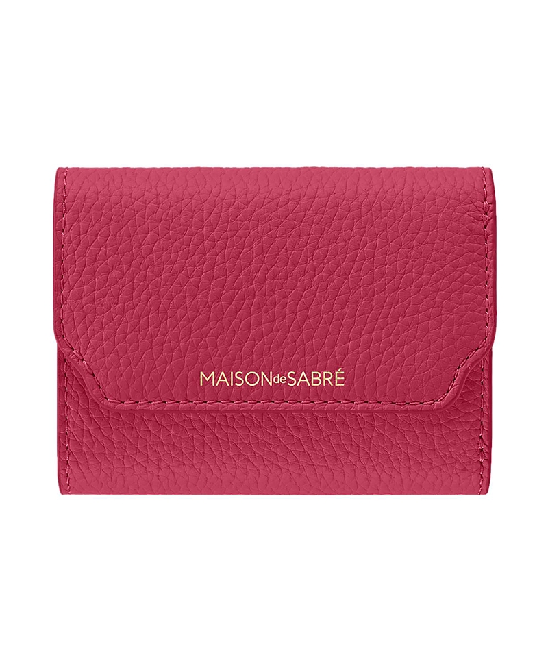 Maison De Sabre Maison De Sabré Leather Trifold Wallet In Fuchsia Lavender
