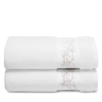 Botanical Embroidered Hand Towels, Set of 2 - Exclusive