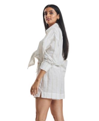 Women's Yew Striped Ethical-Cotton Pajama Shirt