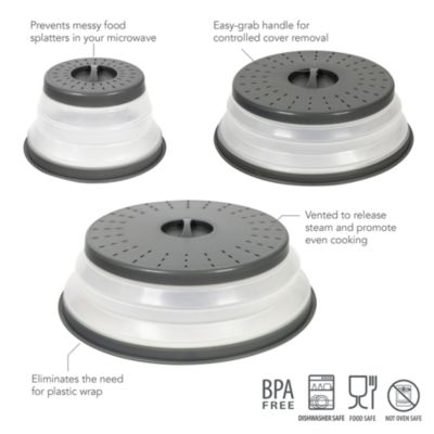 Collapsible Microwave Food Cover, Set of 3
