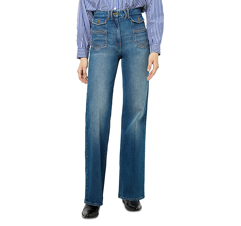 GERARD DAREL ANNA HIGH RISE FLARED JEANS IN UNIVERSE