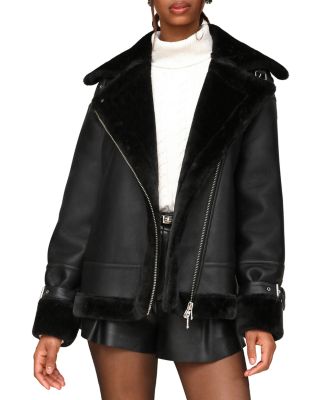 Oversized faux shearling jacket hotsell