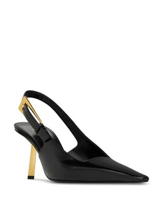 SAINT LAURENT - Women's Lee Slingback Pumps In Glazed Leather