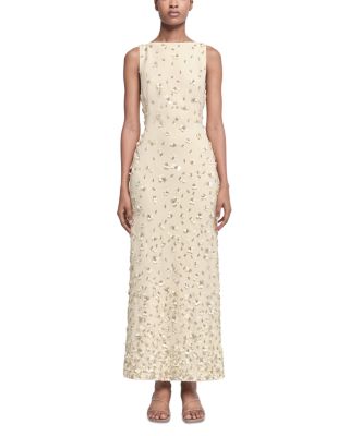 knee length dresses for ladies Elif Modest Embellished Sequin Maxi Dress main image 0