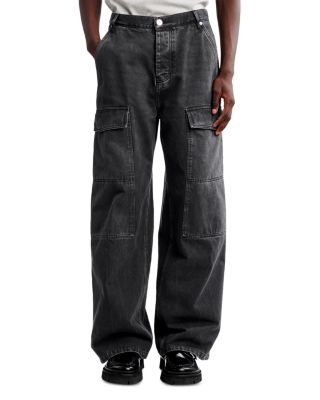 AMI - Relaxed Worker Baggy Jeans in Black