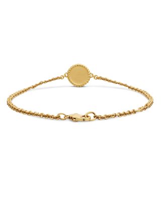 Cable Collectibles&reg; Evil Eye Bracelet in 18K Yellow Gold with Pav&eacute; Sapphires and Diamonds, 2mm