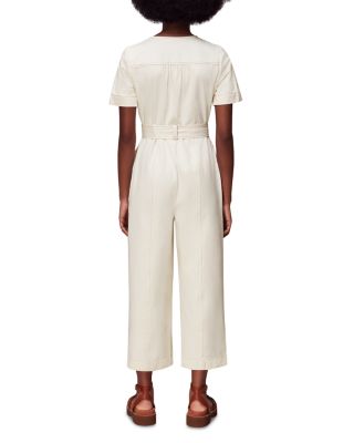 Zip Front Denim Jumpsuit