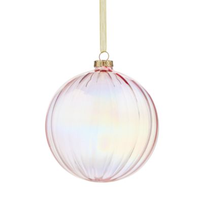 Bloomingdale's - Iridescent Glass Pink Ball Ornament - Exclusive