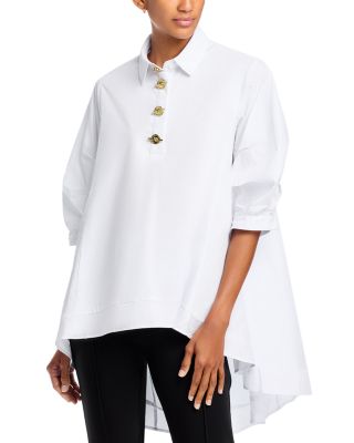 Nancy Yang Embellished High Low Top