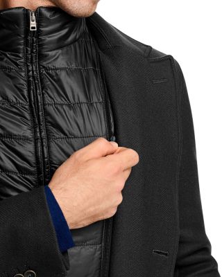 Diagonal Topcoat with Removable Windguard