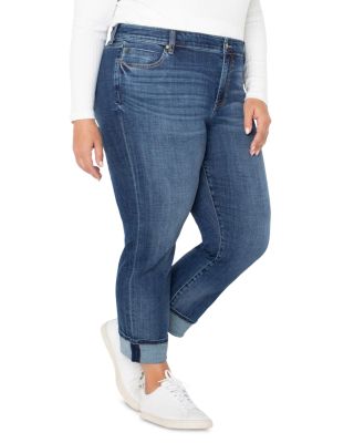 Plus Marley High Rise Girlfriend Cuffed Jeans in Rushland