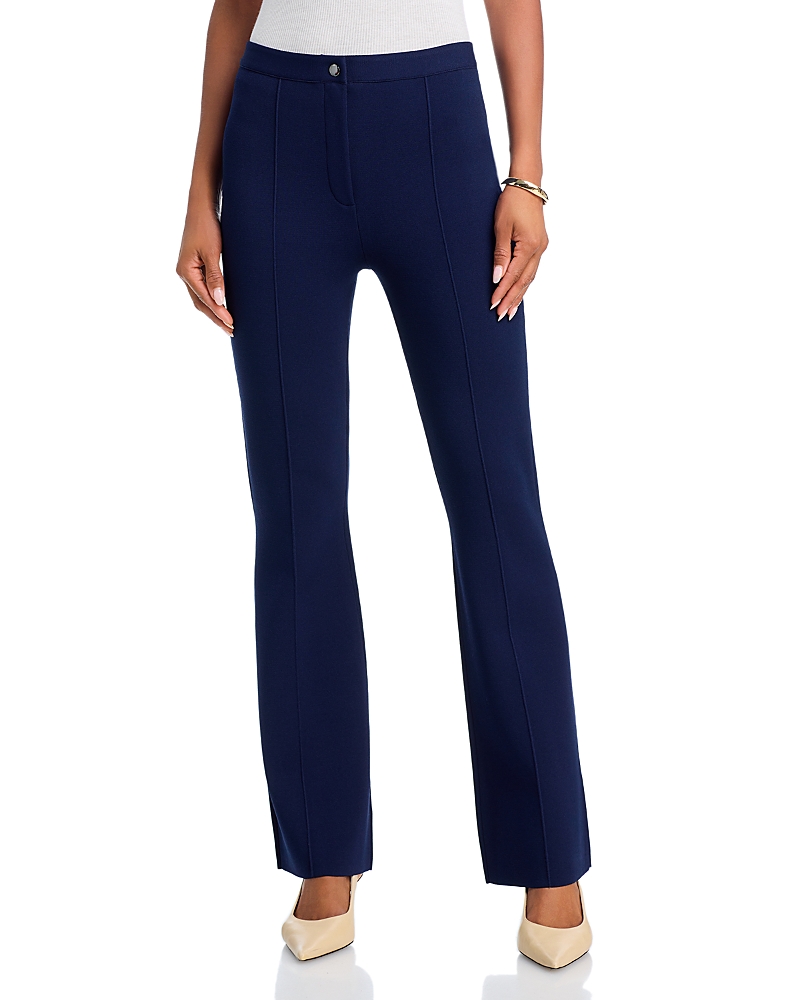 Theory Compact Crepe Flare Pants In Midnight